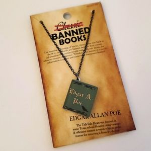 Edgar Allen Poe Banned Book necklace